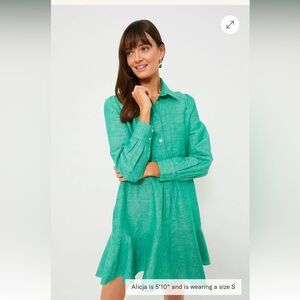 Tuckernuck Sea Green Callahan Shirt Dress XS